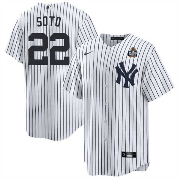 Men's New York Yankees #22 Juan Soto White 2024 World Series With Name Cool Base Stitched Jersey Dzhi,We sell and wholesale Men's New York Yankees #22 Juan Soto White 2024 World Series With Name Cool Base Stitched Jersey Dzhi on line form chian!